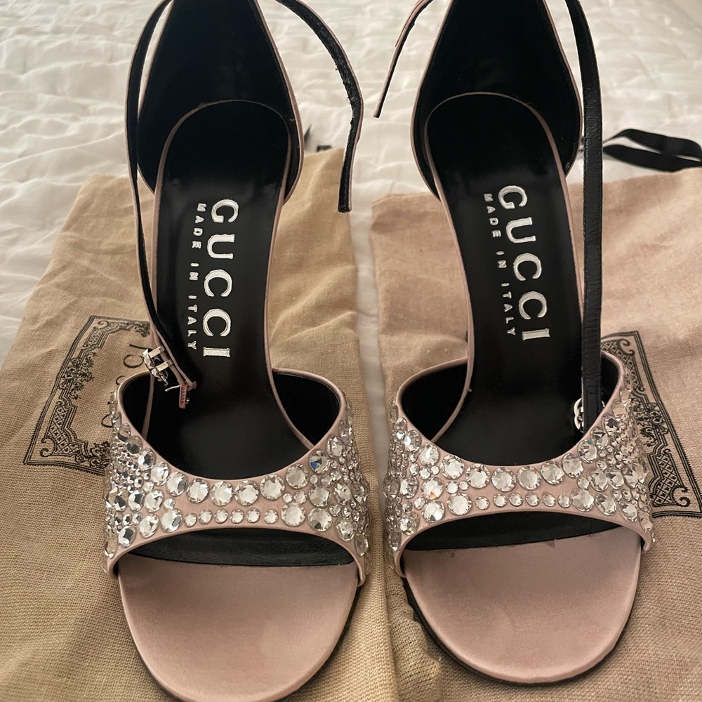 Gucci Pink Crystal Embellished Heels (US 7)
